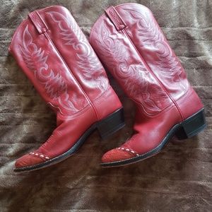 Dan Post Women's Red Leather Boots